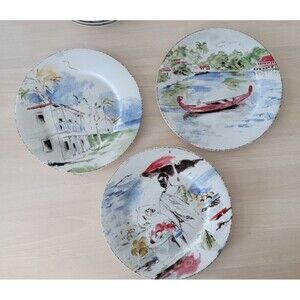 Pier 1 Imports 7.5" Dessert/Appetizer Destination Plates - Set of 3